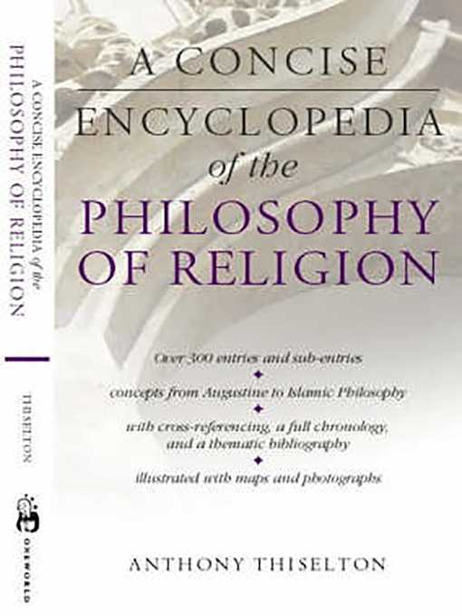 Upplýsingar um A Concise Encyclopedia of the Philosophy of Religion eftir Anthony C. Thiselton - Biðlisti